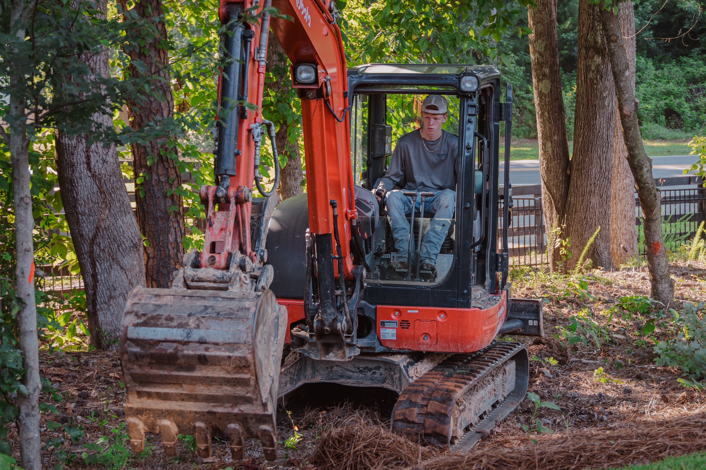 Brush and tree clearing in Canton, GA for new construction site